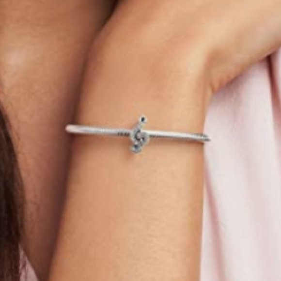 Pandora TREBLE CLEF MUSIC 791381CZ Silver Cubic Zirconia Crystals New Charm - Picture 13 of 14